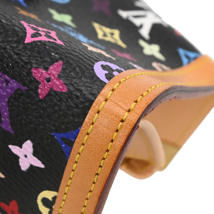 Louis Vuitton 2008 Black Multicolor Porte Monnaie Plat Wallet M92656