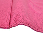 Chanel 1997-1999 Pink Caviar Long Trifold Wallet Purse