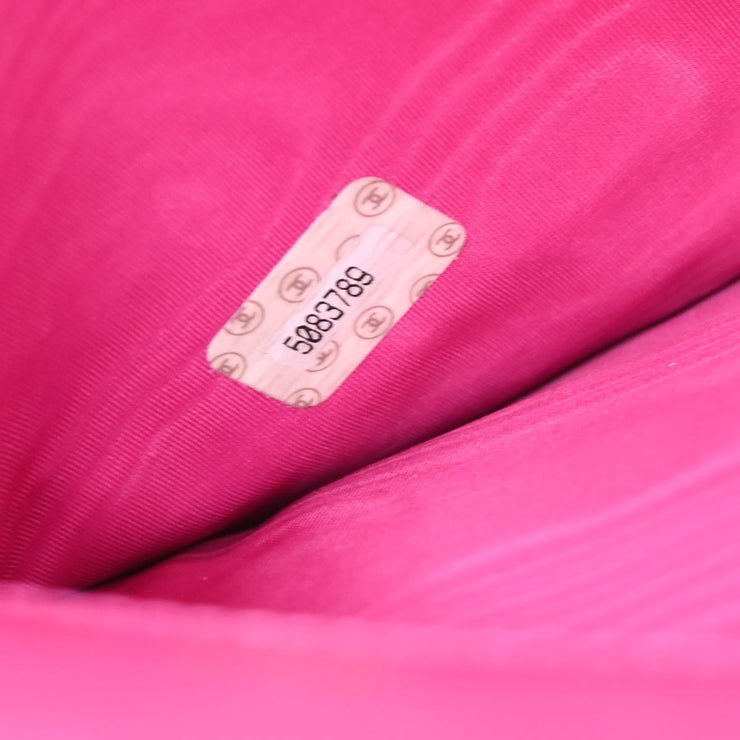 Chanel 1997-1999 Pink Caviar Long Trifold Wallet Purse