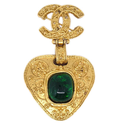 Chanel Brooch Pin Gold Gripoix 94A