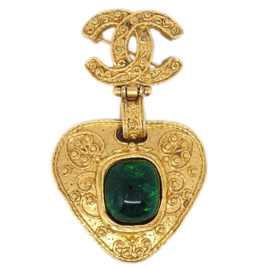 Chanel Brooch Pin Gold Gripoix 94A