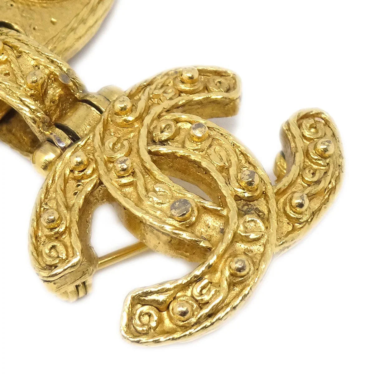 Chanel Brooch Pin Gold Gripoix 94A