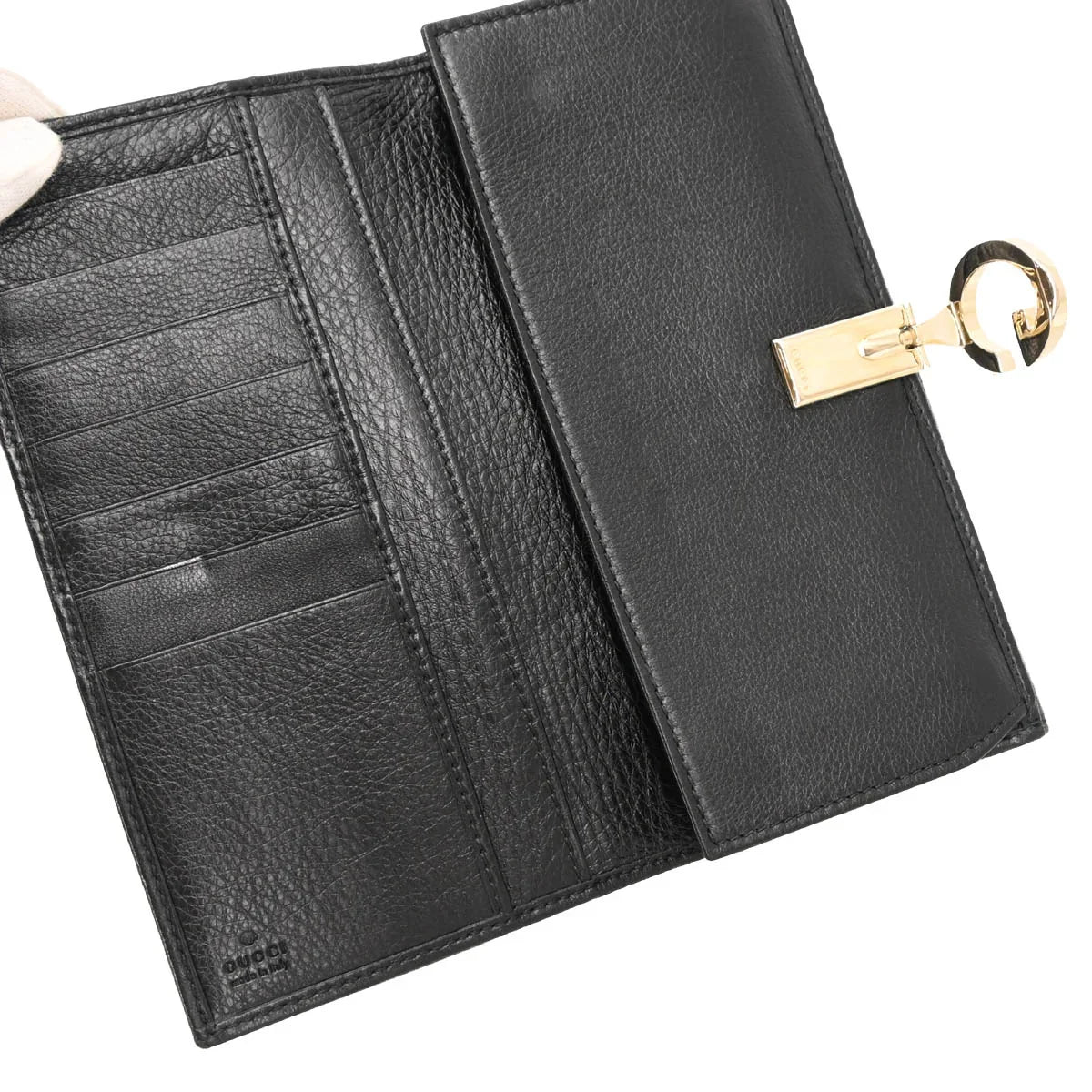 Gucci Black Canvas GG Bifold Wallet