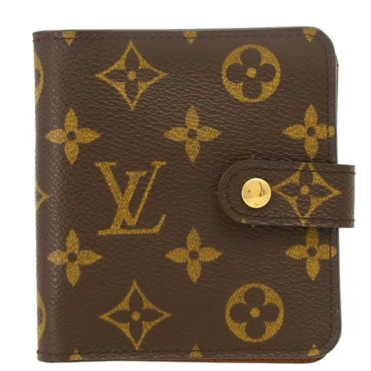 Louis Vuitton 2004 Monogram Compact Zip Wallet M61667