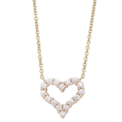 Tiffany & Co. Sentimental Heart Pendant Necklace AU750 Diamond