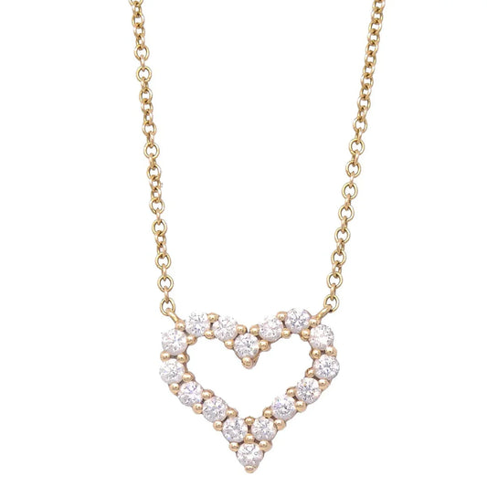 Tiffany & Co. Sentimental Heart Pendant Necklace AU750 Diamond