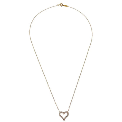 Tiffany & Co. Sentimental Heart Pendant Necklace AU750 Diamond