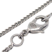 Chanel CC Chain Necklace Pendant Rhinestone Silver 09V