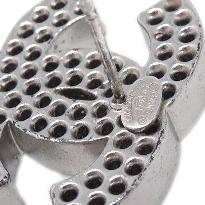 Chanel CC Piercing Earrings Silver 03P