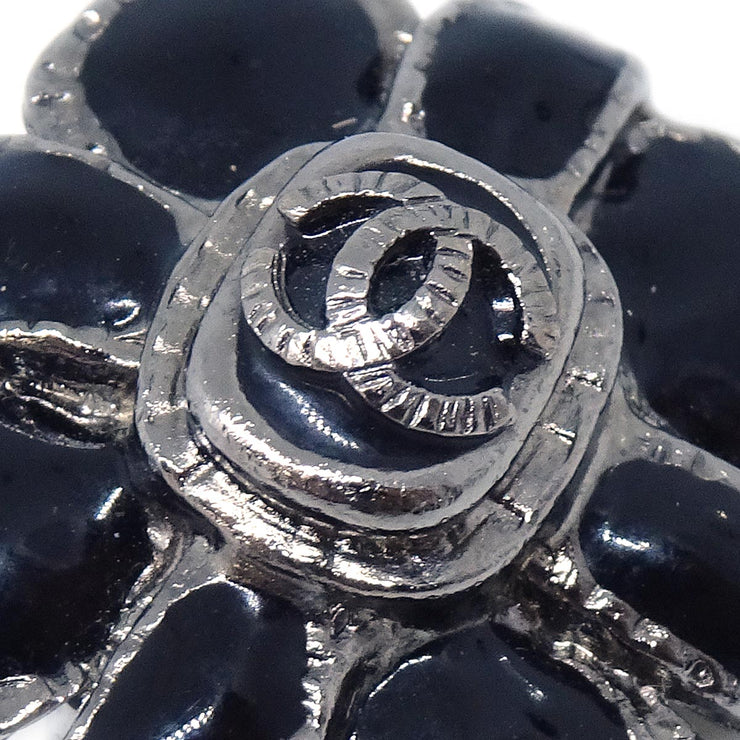 Chanel Stone Earrings Clip-On Black 08A