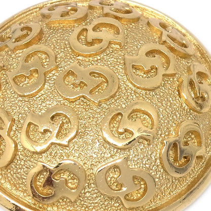 Christian Dior Button Earrings Clip-On Gold