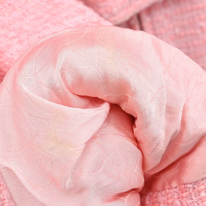 Chanel 2004 Zip Up Collarless Jacket Pink #40