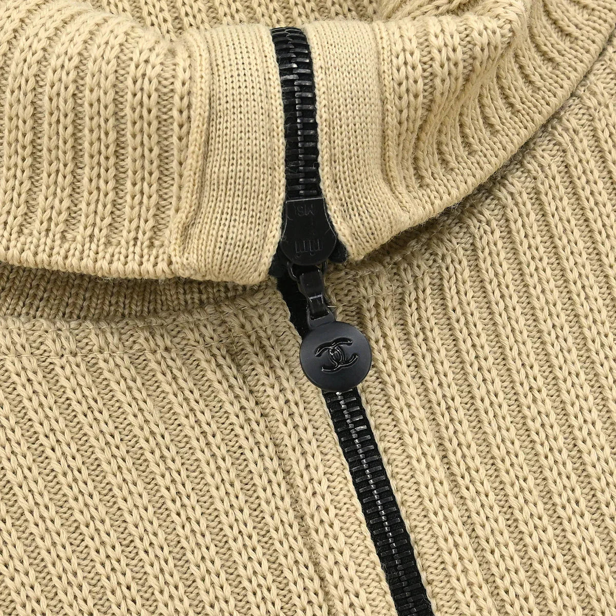 Chanel Sport Line Zip Up Jacket Beige 02A #42