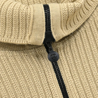 Chanel Sport Line Zip Up Jacket Beige 02A #42