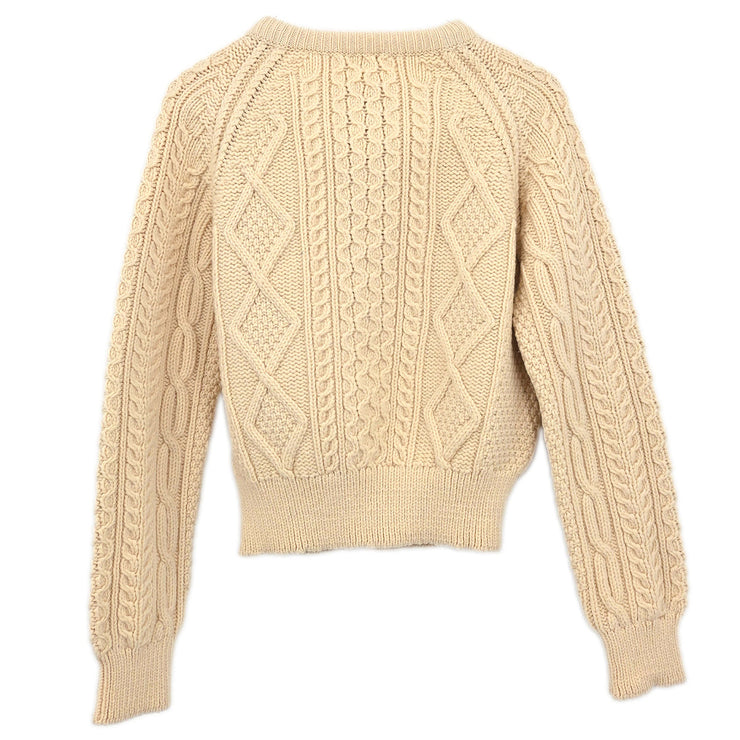 Chanel 1996 Cardigan Fisherman Sweater White #38