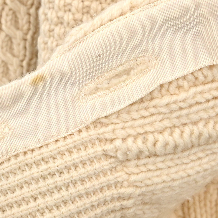 Chanel 1996 Cardigan Fisherman Sweater White #38
