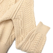 Chanel 1996 Cardigan Fisherman Sweater White #38
