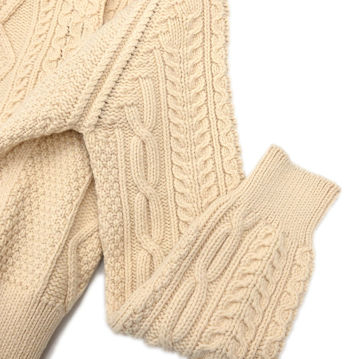 Chanel 1996 Cardigan Fisherman Sweater White #38