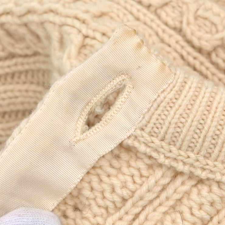 Chanel 1996 Cardigan Fisherman Sweater White #38