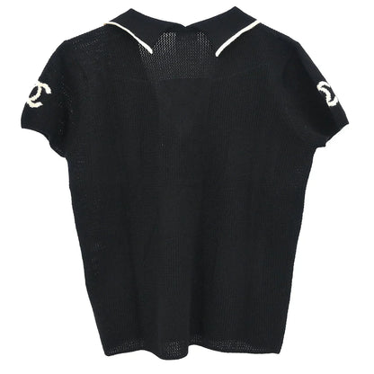 Chanel 2001 Short Sleeve Top Black #42