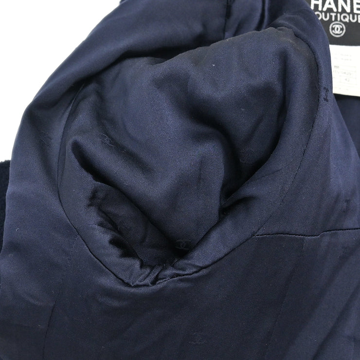 Chanel 1995 Setup Suit Jacket Skirt Navy #42