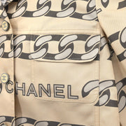 Chanel 2001 Single Breasted Jacket Beige #34