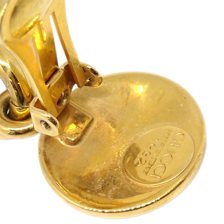 Gucci Dangle Earrings Clip-On Gold 1992