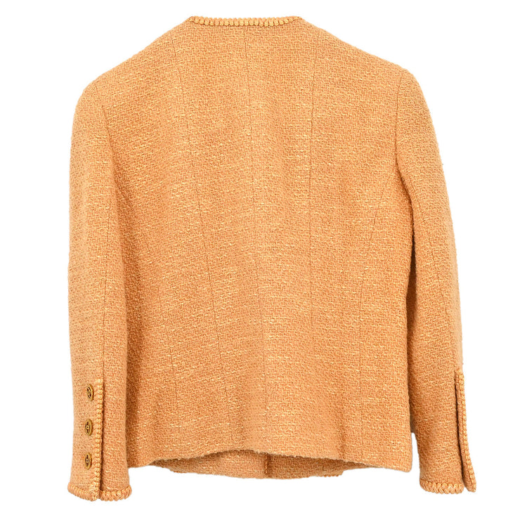 Chanel 1993 Collarless Jacket Orange #34