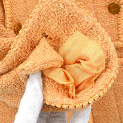 Chanel 1993 Collarless Jacket Orange #34