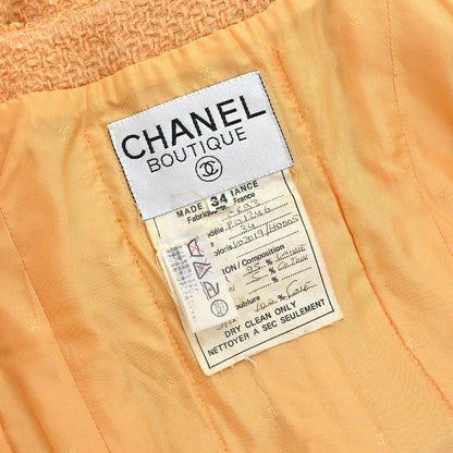 Chanel 1993 Collarless Jacket Orange #34