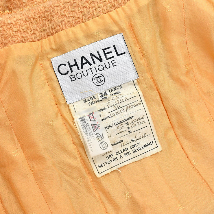 Chanel 1993 Collarless Jacket Orange #34