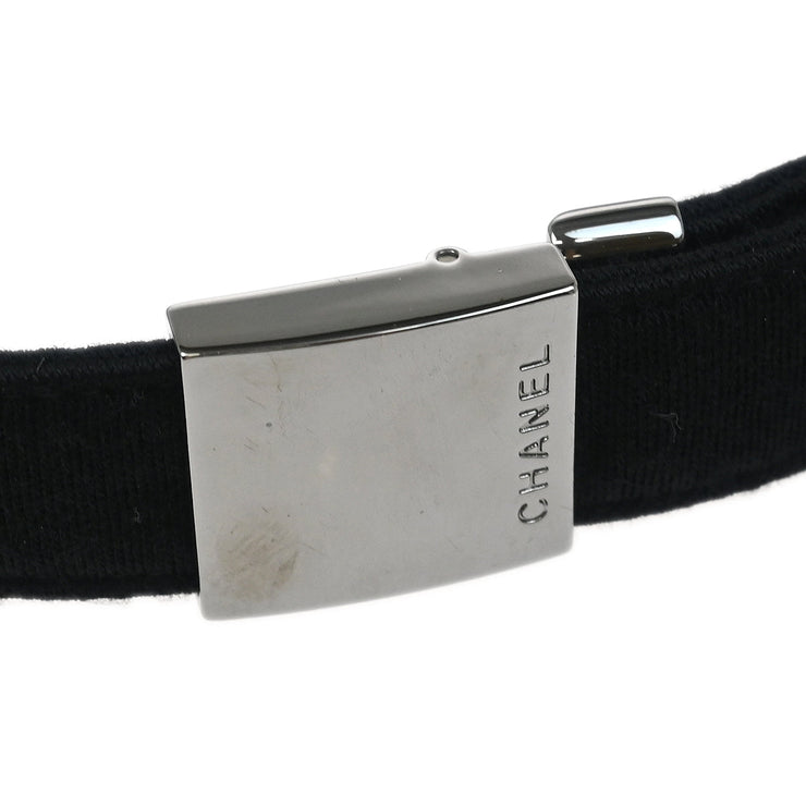 Chanel 2003-2004 Black Cotton Ice Cube Shoulder Bag
