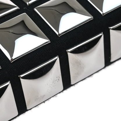 Chanel 2003-2004 Black Cotton Ice Cube Shoulder Bag