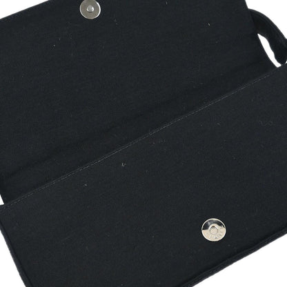 Chanel 2003-2004 Black Cotton Ice Cube Shoulder Bag