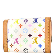 Louis Vuitton 2005 White Multicolor Porte Monnaie Plat Wallet M92657