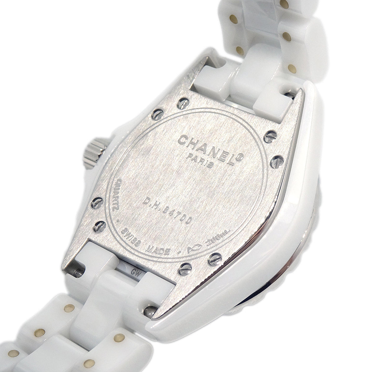 Chanel Ref.H2010 J12 33mm Quartz Watch Ceramic SS Diamond Pink Sapphire