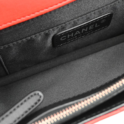 Chanel 2012-2013 Red Lambskin Single Flap Shoulder Bag