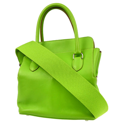 Hermes 2013 Apple Green Veau Swift Toolbox 20 2way Shoulder Handbag