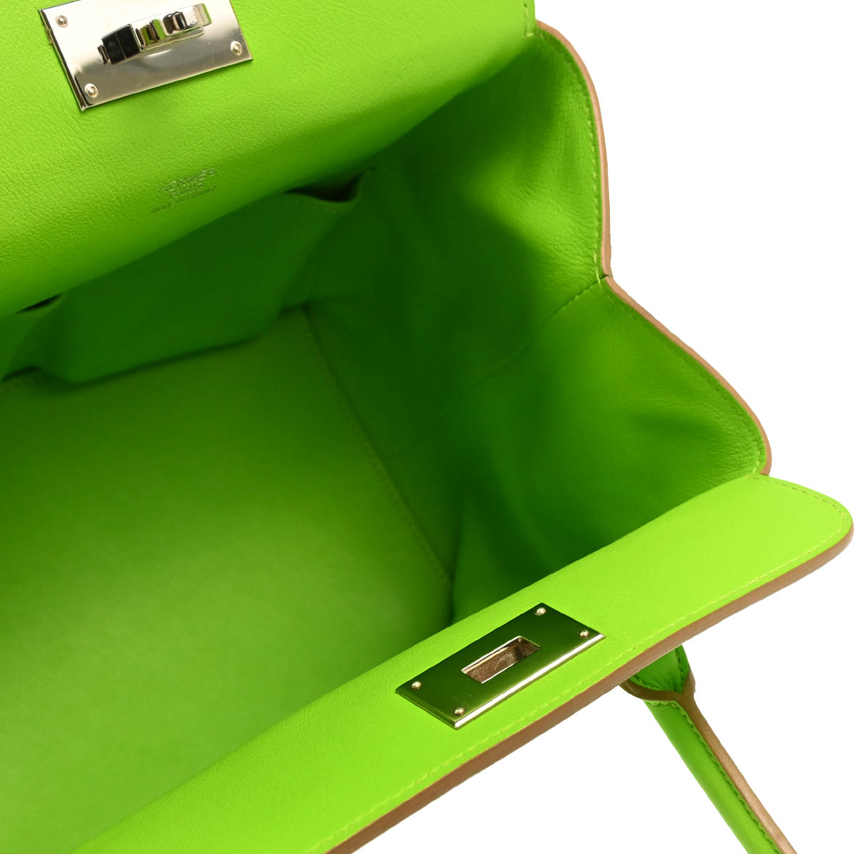 Hermes 2013 Apple Green Veau Swift Toolbox 20 2way Shoulder Handbag