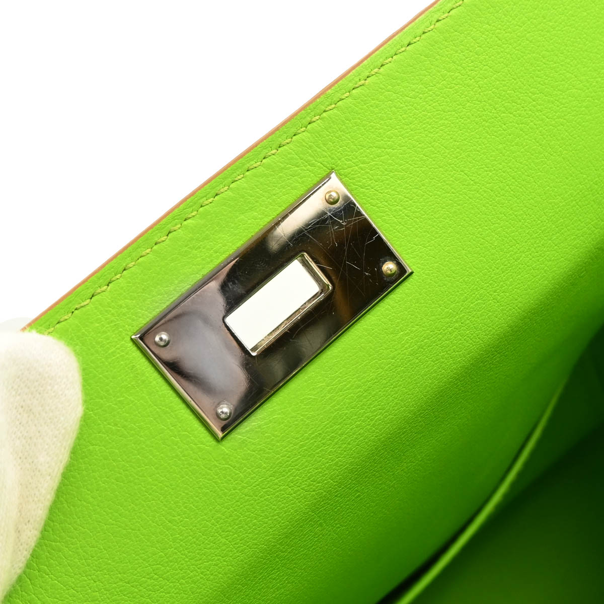 Hermes 2013 Apple Green Veau Swift Toolbox 20 2way Shoulder Handbag