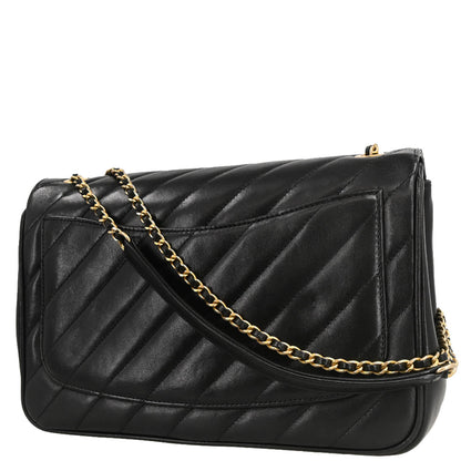 Chanel 2015-2016 Black Lambskin Shoulder Bag