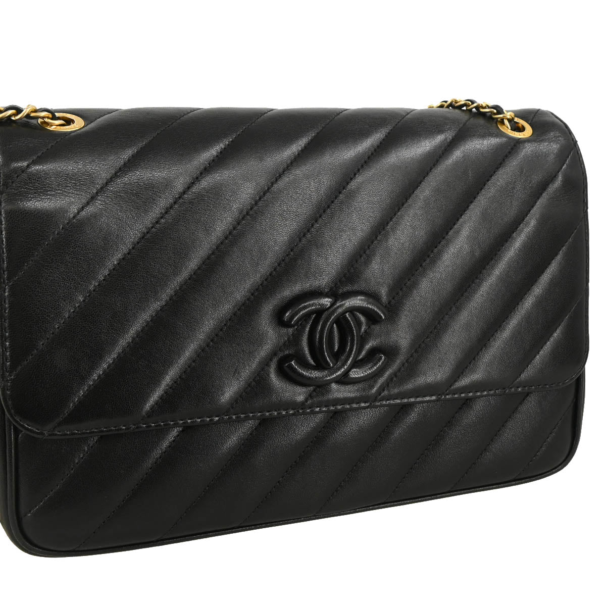 Chanel 2015-2016 Black Lambskin Shoulder Bag