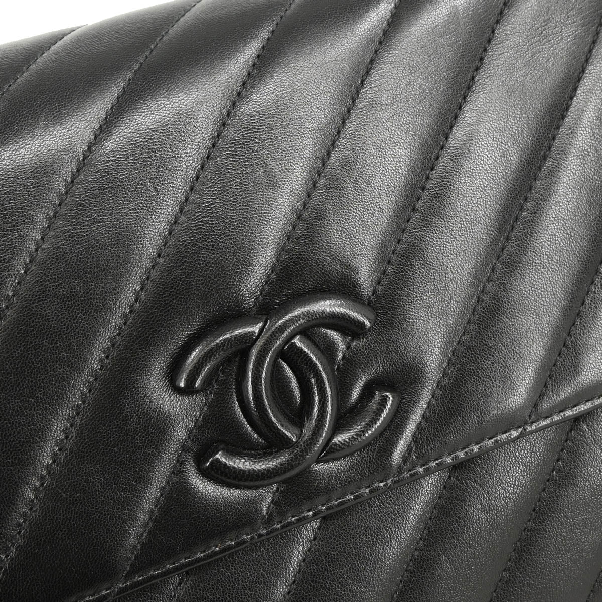 Chanel 2015-2016 Black Lambskin Shoulder Bag