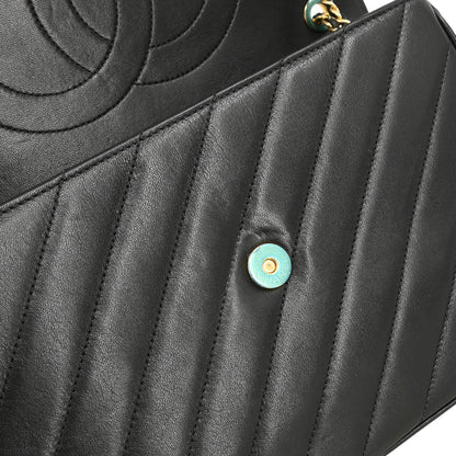 Chanel 2015-2016 Black Lambskin Shoulder Bag