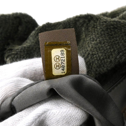 Chanel 2010-2011 Faux Fur Leather 2way Shoulder Tote Handbag