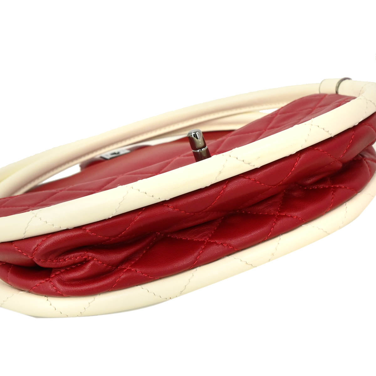 Chanel 2013-2014 Red Lambskin Small Hula Hoop Handbag