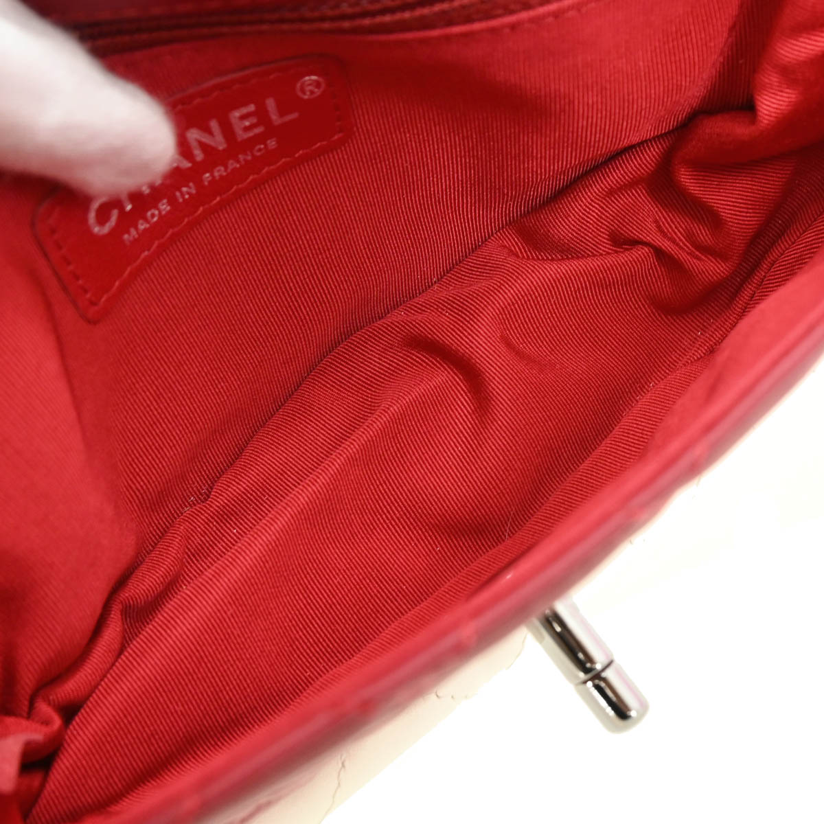 Chanel 2013-2014 Red Lambskin Small Hula Hoop Handbag