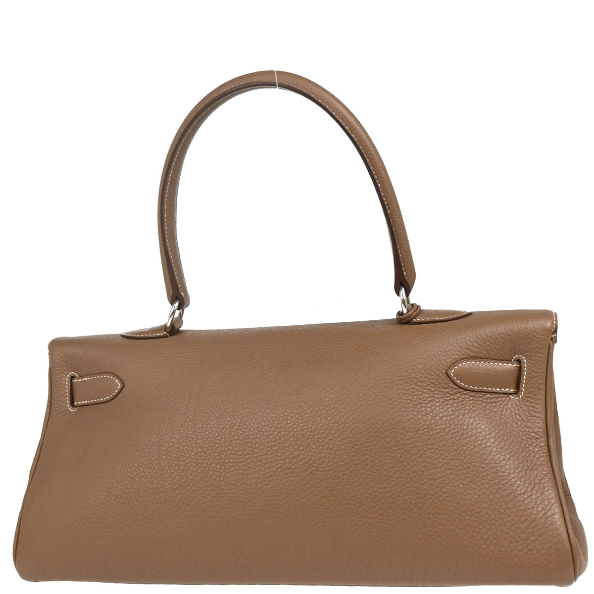 Hermes 2010 Etoupe Gray Togo Shoulder Kelly Handbag