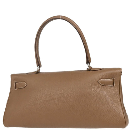 Hermes 2010 Etoupe Gray Togo Shoulder Kelly Handbag