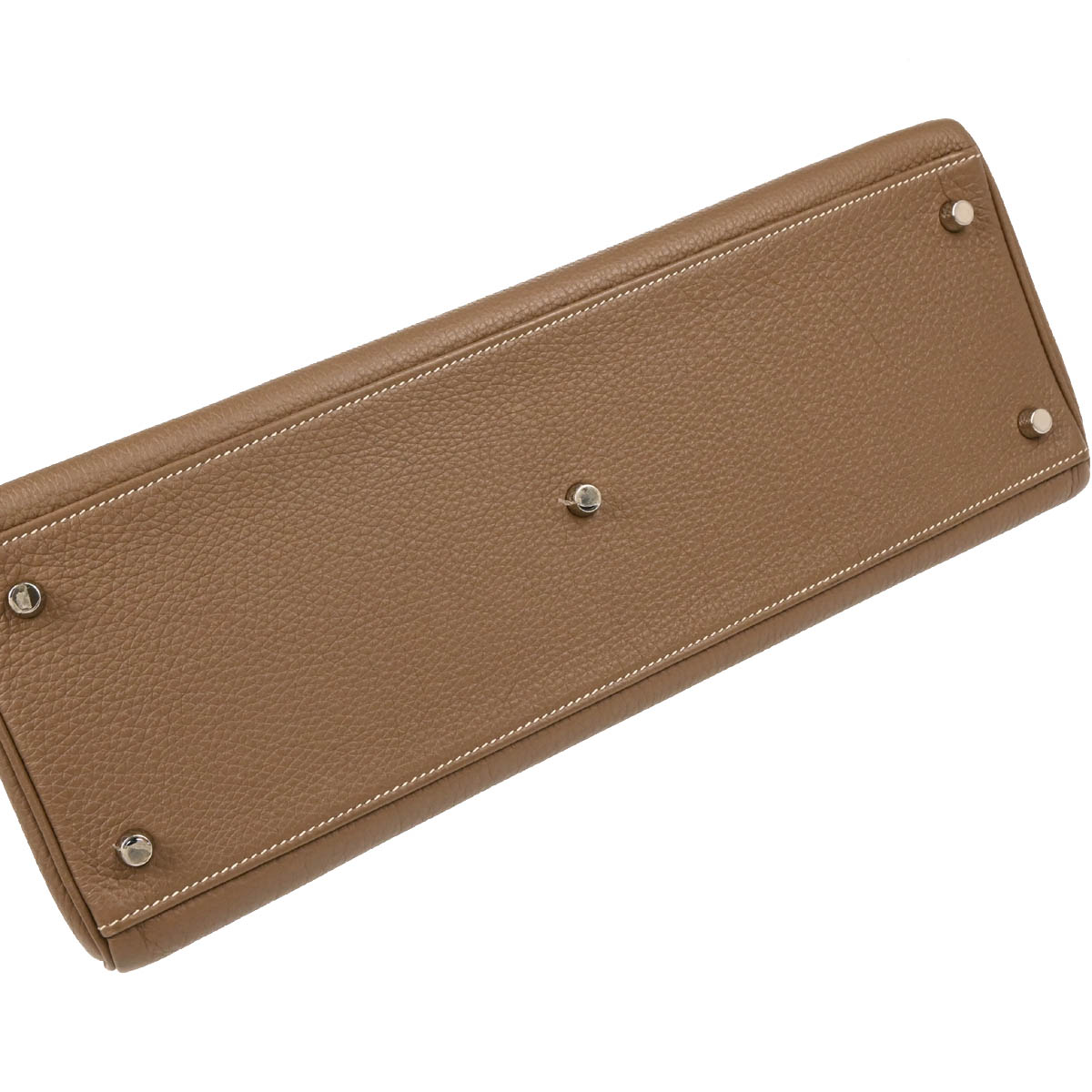 Hermes 2010 Etoupe Gray Togo Shoulder Kelly Handbag